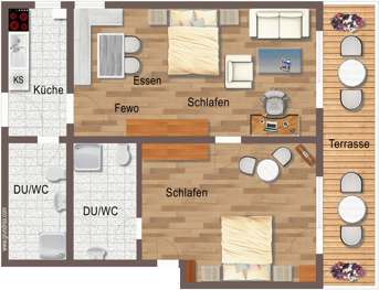 Grundriss Ferienwohnung Todtnauberg im Schwarzwald